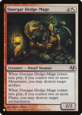 【ENG】《デュルガーの垣魔道士/Duergar Hedge-Mage》[PWシンボル付き再版]
