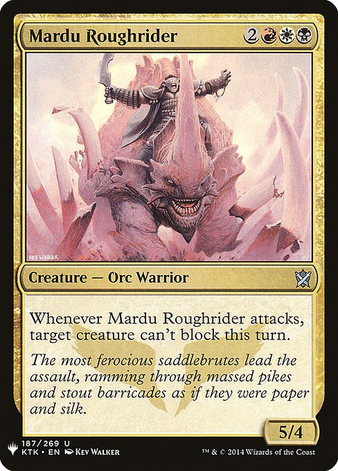 【ENG】《マルドゥの荒くれ乗り/Mardu Roughrider》[PWシンボル付き再版]