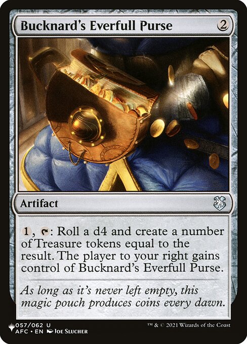 【ENG】《バックナードの裕福な財布/Bucknard's Everfull Purse》[PWシンボル付き再版]