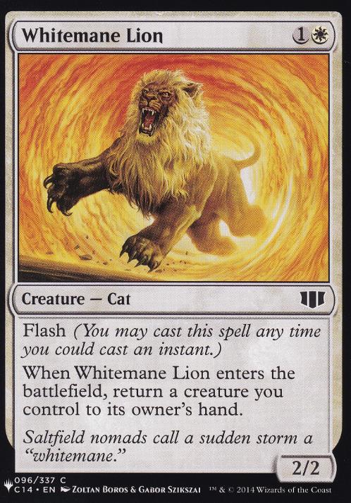 【ENG】《白たてがみのライオン/Whitemane Lion》(C14)[PWシンボル付き再版]