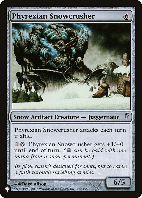 【ENG】《ファイレクシアの雪潰し/Phyrexian Snowcrusher》[PWシンボル付き再版]