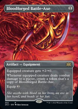 【ENG】【Foil】■ボーダーレス■《血鍛冶の戦斧/Bloodforged Battle-Axe》[2X2]