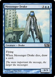 【ENG】【Foil】《伝書ドレイク/Messenger Drake》[M14]