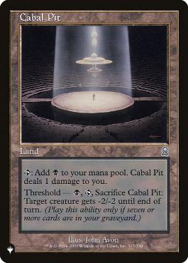 【ENG】《陰謀団のピット/Cabal Pit》[PWシンボル付き再版]