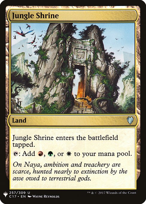 【ENG】《ジャングルの祭殿/Jungle Shrine》(C17)[PWシンボル付き再版]