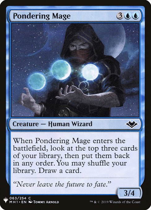 【ENG】《思案する魔道士/Pondering Mage》[PWシンボル付き再版]