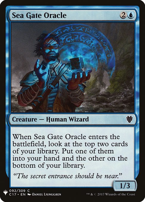 【ENG】《海門の神官/Sea Gate Oracle》(C17)[PWシンボル付き再版]