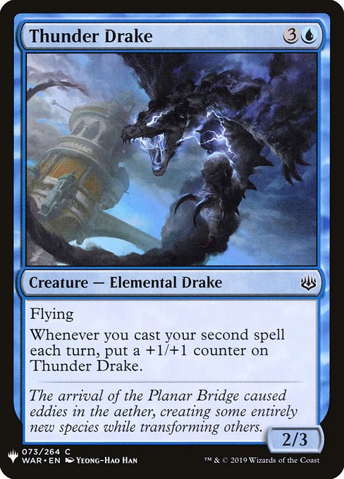 【ENG】《雷のドレイク/Thunder Drake》[PWシンボル付き再版]