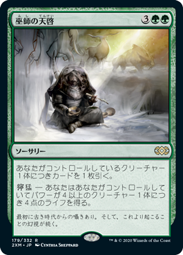 【JPN】【Foil】《巫師の天啓/Shamanic Revelation》[2XM]