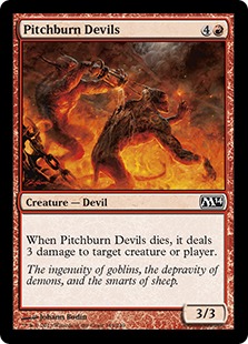 【ENG】【Foil】《燃え投げの小悪魔/Pitchburn Devils》[M14]