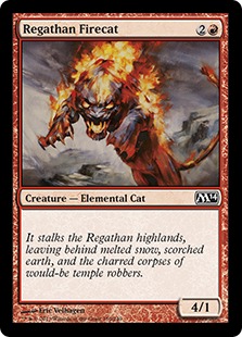 【ENG】【Foil】《レガーサの火猫/Regathan Firecat》[M14]
