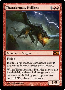 【ENG】《雷口のヘルカイト/Thundermaw Hellkite》[M13]
