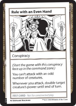 【ENG】■エンブレムなし■《Rule with an Even HandPlay Test Card》[Mystery Booster Playtest Cards]
