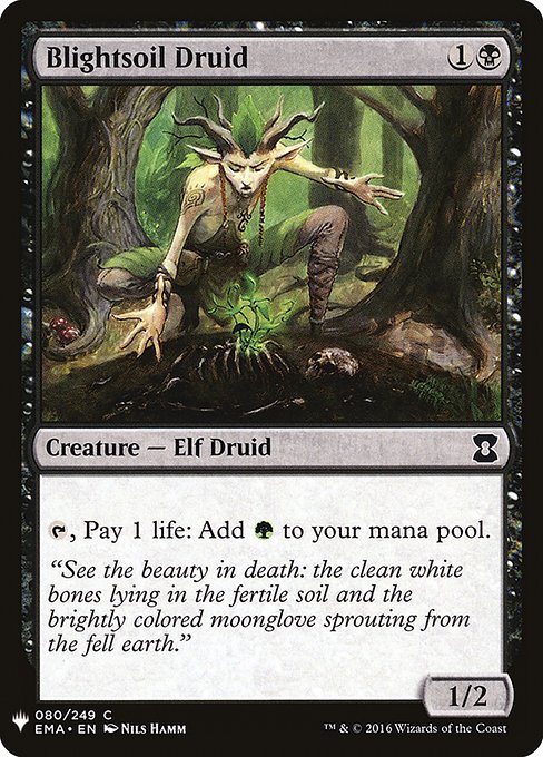 【ENG】《病み土のドルイド/Blightsoil Druid》[PWシンボル付き再版]