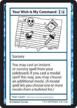 【ENG】■エンブレムなし■《Your Wish Is My CommandPlay Test Card》[Mystery Booster Playtest Cards]