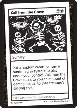 【ENG】■エンブレムなし■《Call from the GravePlay Test Card》[Mystery Booster Playtest Cards]