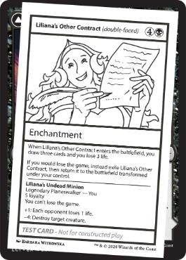 【ENG】■エンブレムなし■《Liliana's Other Contractdouble-facedPlay Test Card》[Mystery Booster Playtest Cards]