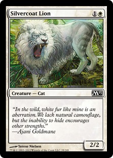 【ENG】【Foil】《銀毛のライオン/Silvercoat Lion》[M13]
