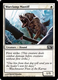 【ENG】【Foil】《戦噛みの猛犬/Warclamp Mastiff》[M13]