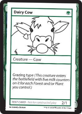 【ENG】■エンブレムなし■《Dairy CowPlay Test Card》[Mystery Booster Playtest Cards]
