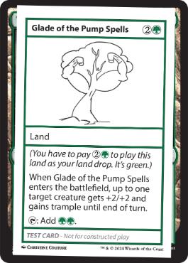 【ENG】■エンブレムなし■《Glade of the Pump SpellsPlay Test Card》[Mystery Booster Playtest Cards]