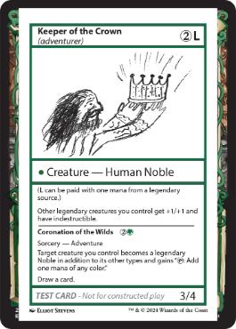【ENG】■エンブレムなし■《Keeper of the CrownadventurerPlay Test Card》[Mystery Booster Playtest Cards]