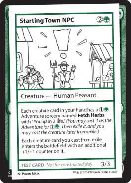 【ENG】■エンブレムなし■《Starting Town NPCPlay Test Card》[Mystery Booster Playtest Cards]