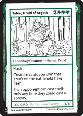 【ENG】■エンブレムなし■《Teferi, Druid of ArgothPlay Test Card》[Mystery Booster Playtest Cards]