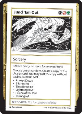 【ENG】■エンブレムなし■《Jund 'Em OutPlay Test Card》[Mystery Booster Playtest Cards]