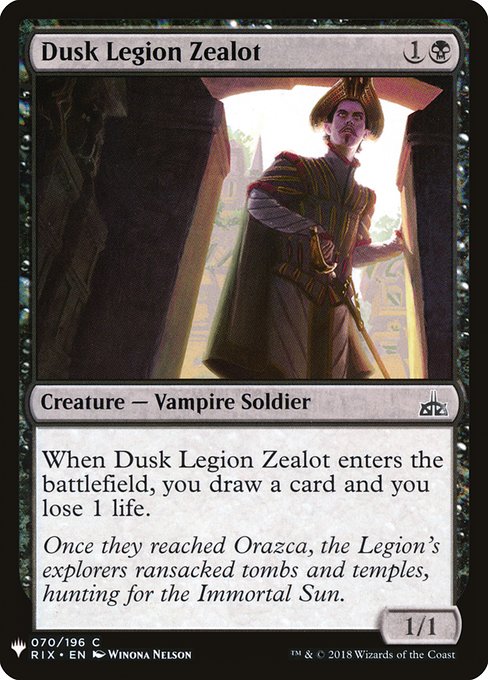 【ENG】《薄暮軍団の盲信者/Dusk Legion Zealot》[PWシンボル付き再版]
