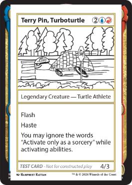 【ENG】■エンブレムなし■《Terry Pin, TurboturtlePlay Test Card》[Mystery Booster Playtest Cards]