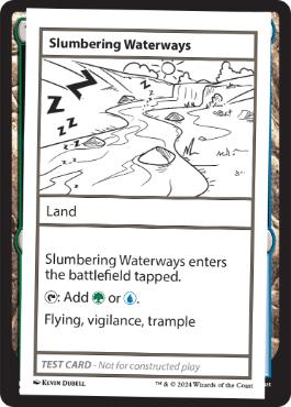 【ENG】■エンブレムなし■《Slumbering WaterwaysPlay Test Card》[Mystery Booster Playtest Cards]