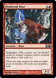 【ENG】【Foil】《刃牙の猪/Bladetusk Boar》[M13]