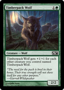 【ENG】【Foil】《森林群れの狼/Timberpack Wolf》[M13]