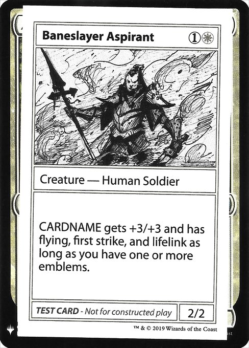 【ENG】■エンブレムあり■《Baneslayer Aspirant》[Mystery Booster Playtest Cards]