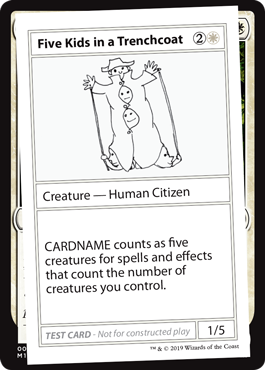 【ENG】■エンブレムなし■《Five Kids in a Trenchcoat》[Mystery Booster Playtest Cards]