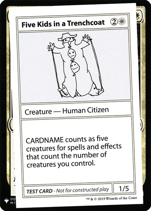 【ENG】■エンブレムあり■《Five Kids in a Trenchcoat》[Mystery Booster Playtest Cards]