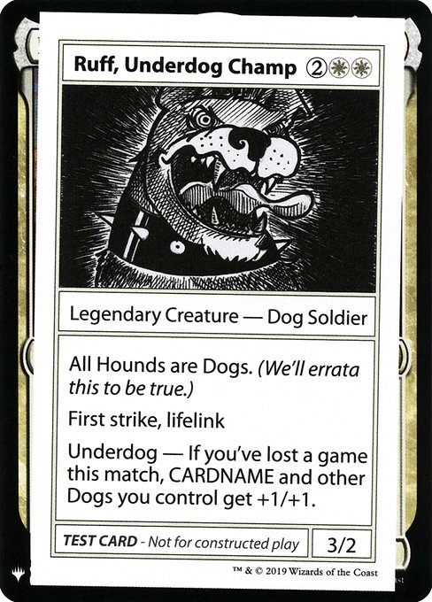 【ENG】■エンブレムあり■《Ruff, Underdog Champ》[Mystery Booster Playtest Cards]