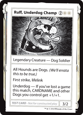 【ENG】■エンブレムなし■《Ruff, Underdog Champ》[Mystery Booster Playtest Cards]