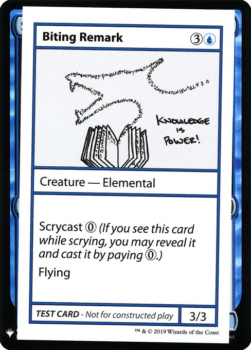 【ENG】■エンブレムあり■《Biting Remark》[Mystery Booster Playtest Cards]