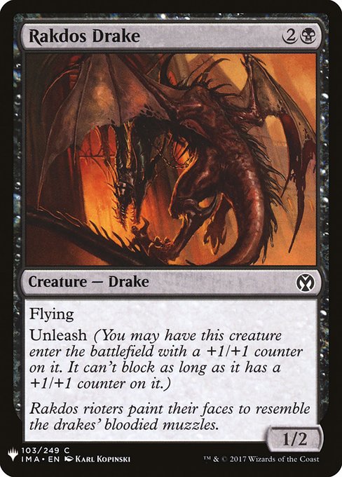 【ENG】《ラクドスのドレイク/Rakdos Drake》[PWシンボル付き再版]