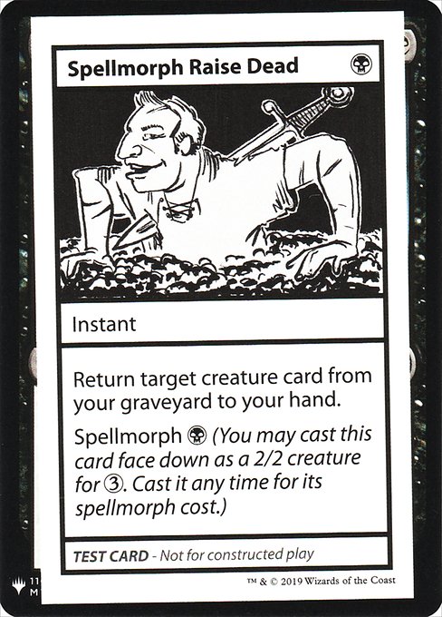 【ENG】■エンブレムあり■《Spellmorph Raise Dead》[Mystery Booster Playtest Cards]
