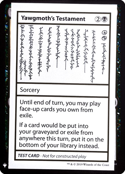 【ENG】■エンブレムあり■《Yawgmoth's Testament》[Mystery Booster Playtest Cards]