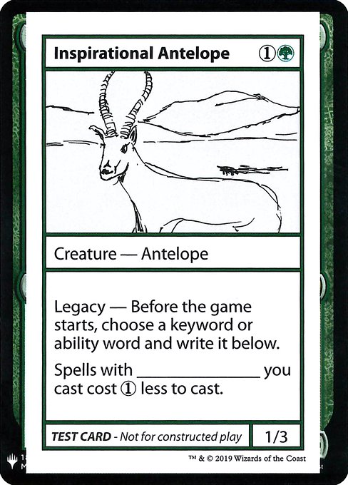 【ENG】■エンブレムあり■《Inspirational Antelope》[Mystery Booster Playtest Cards]