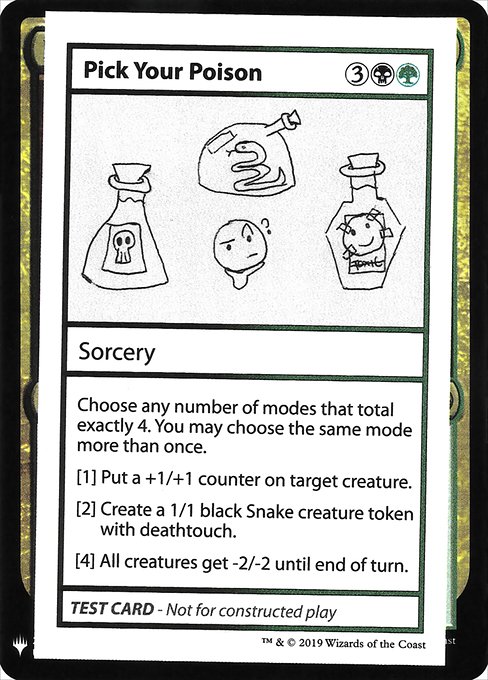 【ENG】■エンブレムあり■《Pick Your Poison》[Mystery Booster Playtest Cards]