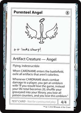 【ENG】■エンブレムなし■《Puresteel Angel》[Mystery Booster Playtest Cards]