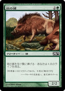 【JPN】【Foil】《斑の猪/Brindle Boar》[M12]