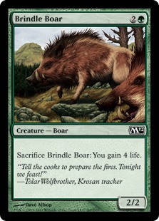 【ENG】【Foil】《斑の猪/Brindle Boar》[M12]