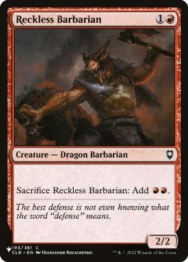 【ENG】《無謀なバーバリアン/Reckless Barbarian》[PWシンボル付き再版]