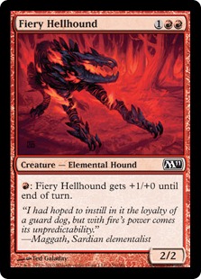 【ENG】【Foil】《焦熱のヘルハウンド/Fiery Hellhound》[M11]